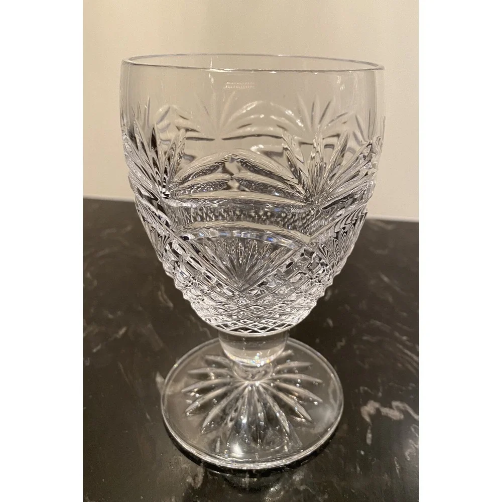 Waterford Short Stem Wine Glass Clear Cut Crystal 5.25